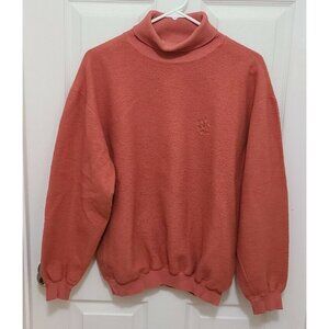 Vintage Banana Republic Safari & Travel Pullover Sweater Turtleneck Salmon Sz S